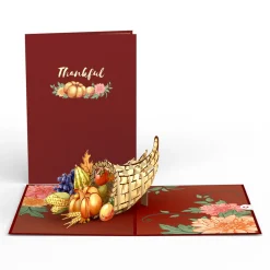 Lovepop Thanksgiving 11/27|Thanksgiving Cornucopia Pop-Up Card