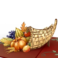 Lovepop Thanksgiving 11/27|Thanksgiving Cornucopia Pop-Up Card