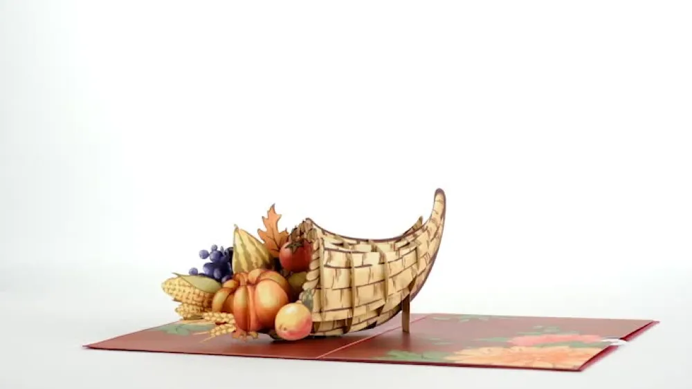 Lovepop Thanksgiving 11/27|Thanksgiving Cornucopia Pop-Up Card