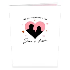 Lovepop Valentine'S Day 2/14|Her|The Office We Go Together Like Jim and Pam Pop-Up Card