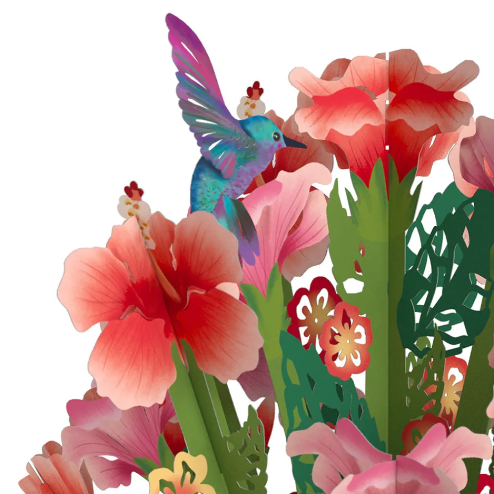 Lovepop Pop-Up Bouquets|Card & Gift Bundles|Thinking of You Hummingbird Suncatcher Card & Pop-Up Bouquet Bundle