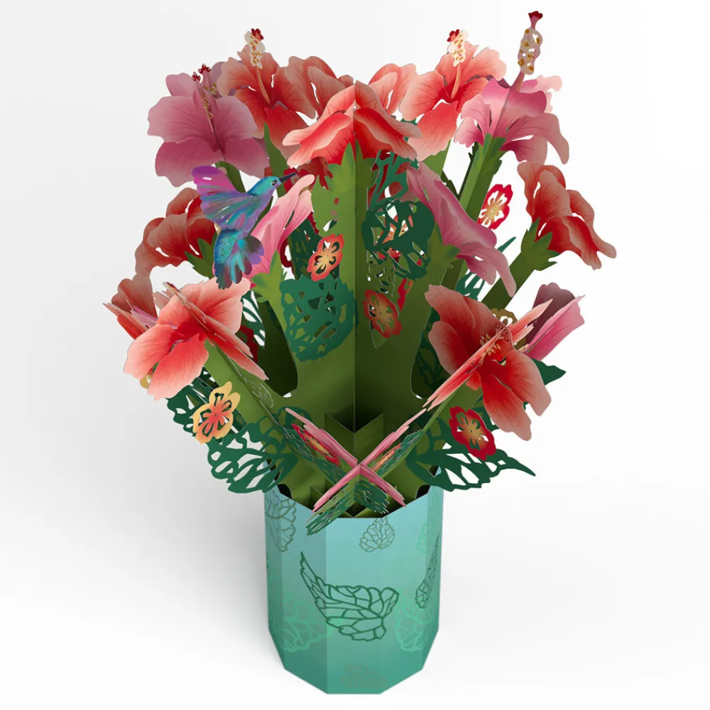 Lovepop Pop-Up Bouquets|Card & Gift Bundles|Thinking of You Hummingbird Suncatcher Card & Pop-Up Bouquet Bundle