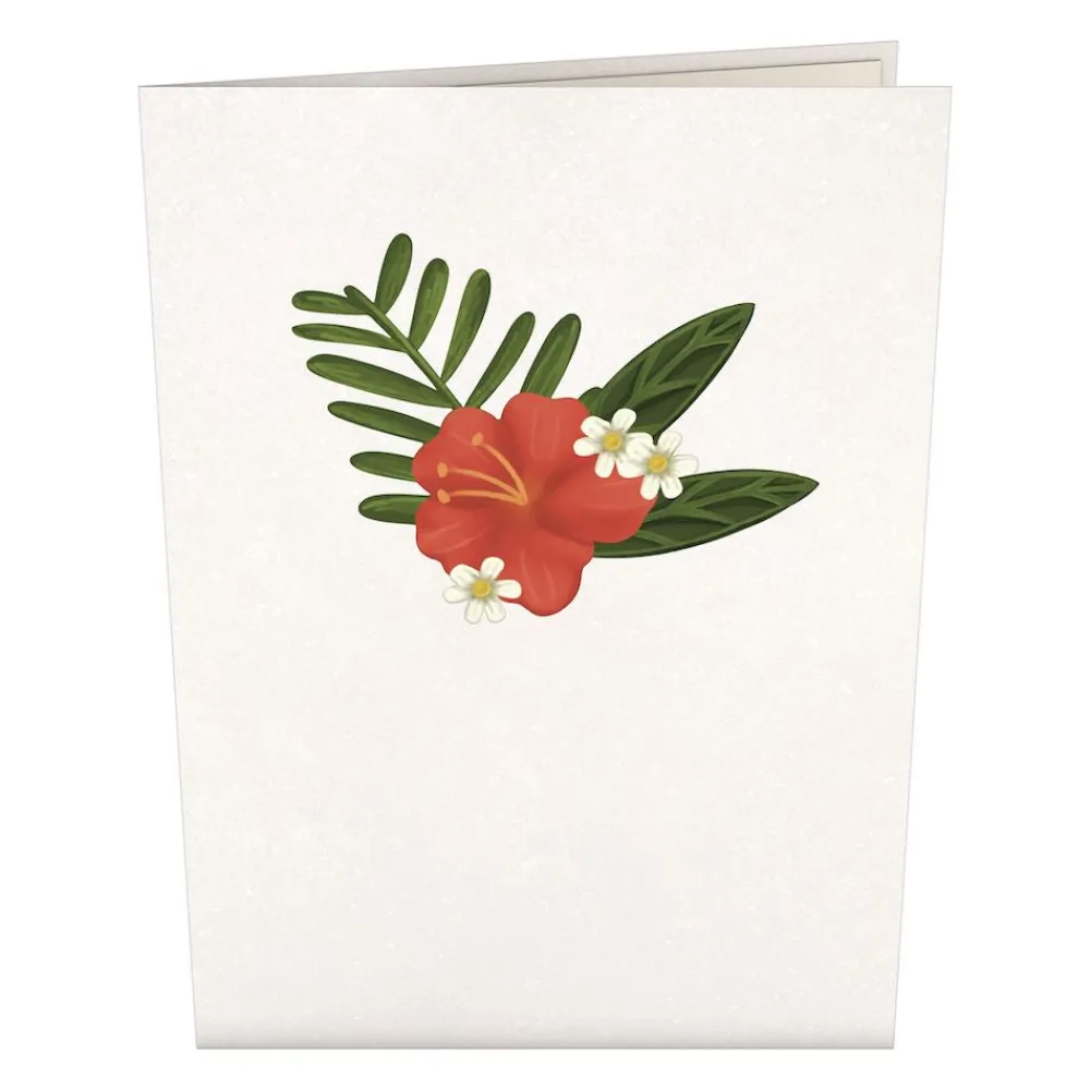 Lovepop Greeting Cards|Just Because|Tropical Flower Basket Pop-Up Card