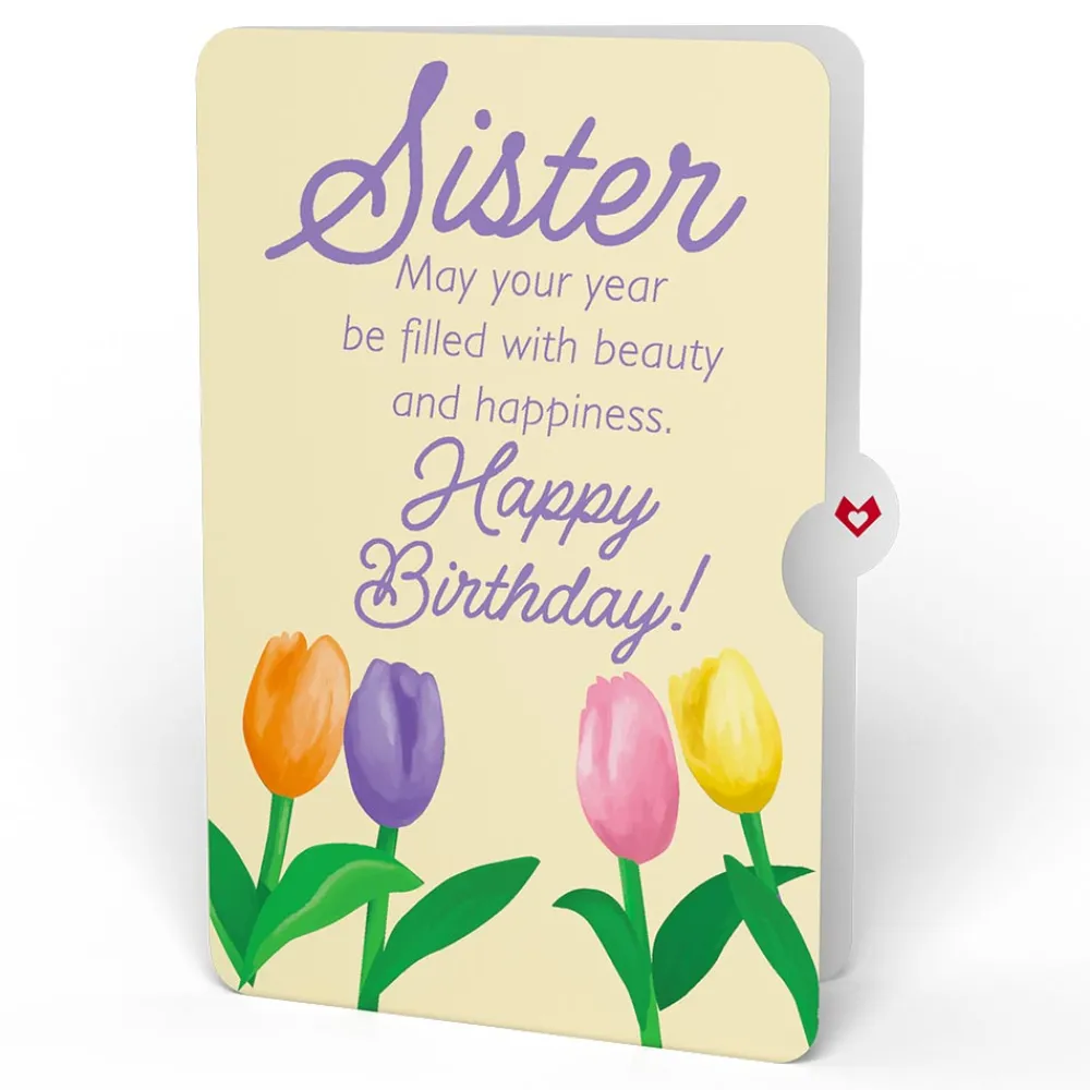 Lovepop Birthday|Tulips Birthday Pop-Up Card and Sentiment Set for Sister