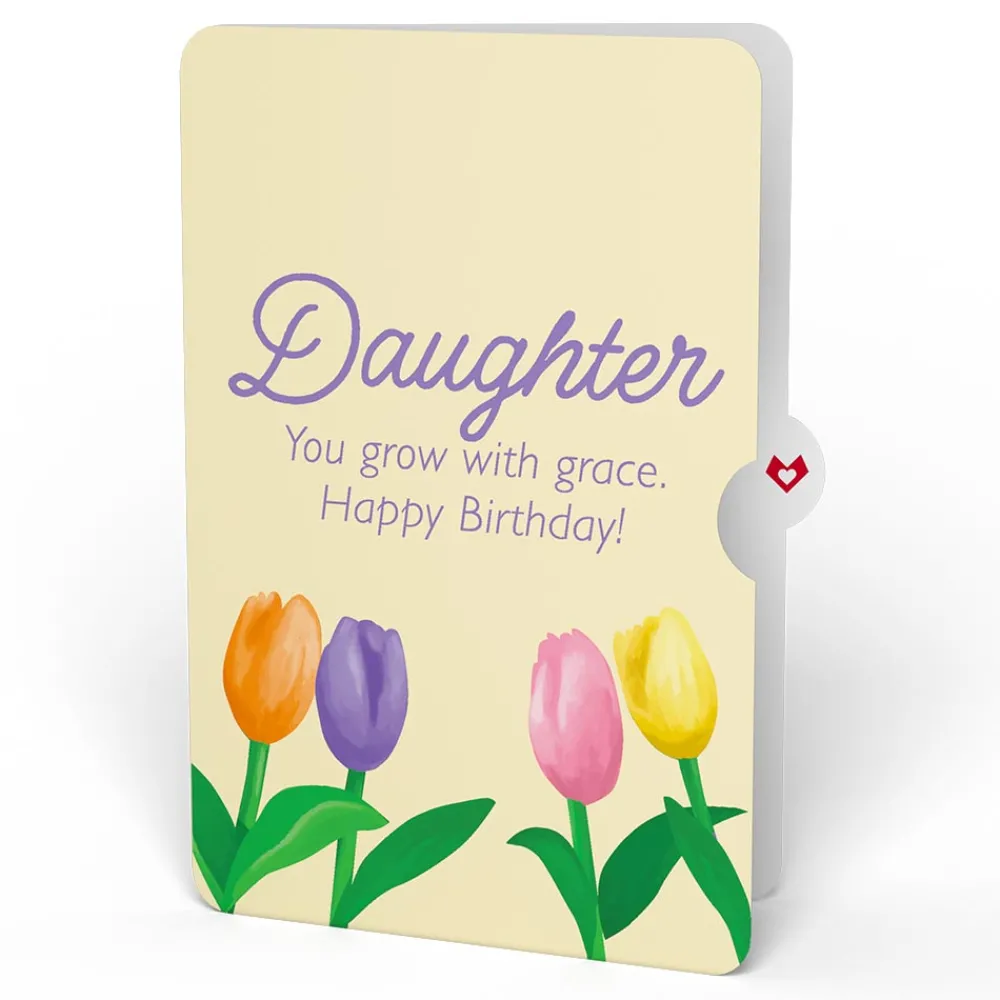 Lovepop Birthday|Tulips Birthday Pop-Up Card and Sentiment Set for Daughter
