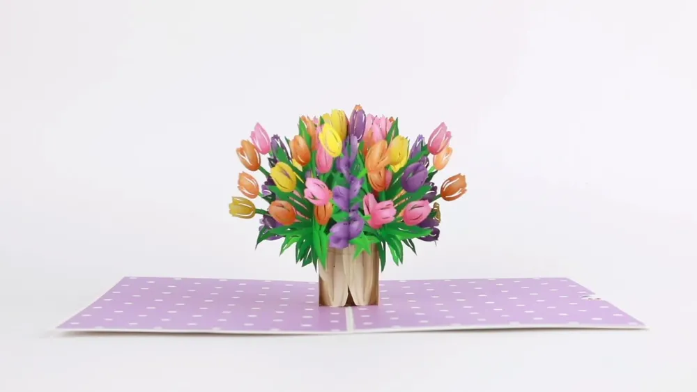 Lovepop Greeting Cards|Birthday|Tulips Pop-Up Card