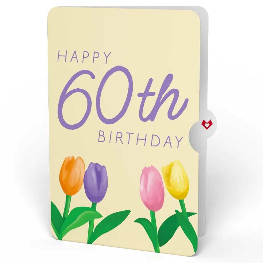 Lovepop Birthday|Tulips 60th Birthday Pop-Up Card and Sentiment Set