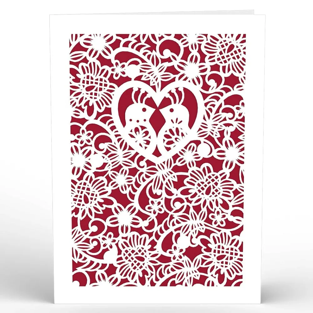 Lovepop Greeting Cards|Anniversary|Vintage Love Birds Valentine's Day Pop-Up Card