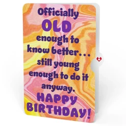 Lovepop Birthday|Vintage Wine Birthday Pop-Up Card and Old Enough Young Enough Sentiment Set