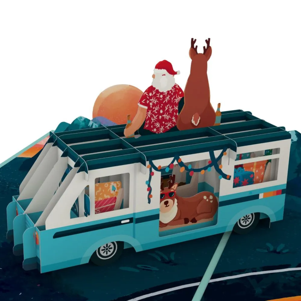 Lovepop Greeting Cards|Christmas 12/25|Wandering Santa Pop-Up Card