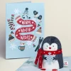 Lovepop Plushpop|Christmas 12/25|Warm Winter Wishes' Holiday Penguin Plushpop Card