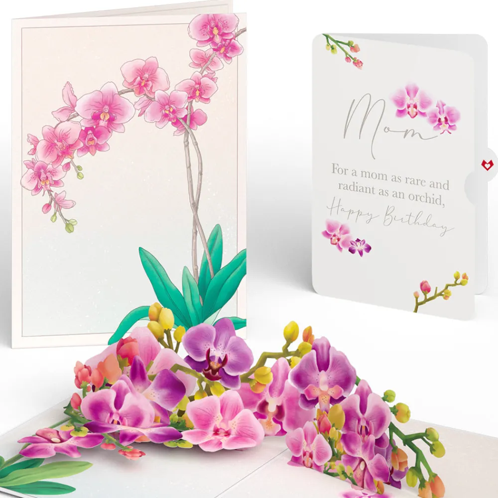 Lovepop Birthday|Mom|Watercolor Orchid Birthday Pop-Up Card and Sentiment Set for Mom