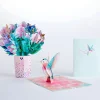 Lovepop Pop-Up Bouquets|Card & Gift Bundles|Watercolor Rose & Hummingbird Bundle
