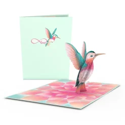Lovepop Pop-Up Bouquets|Card & Gift Bundles|Watercolor Rose & Hummingbird Bundle
