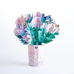 Lovepop Pop-Up Bouquets|Card & Gift Bundles|Watercolor Rose & Hummingbird Bundle