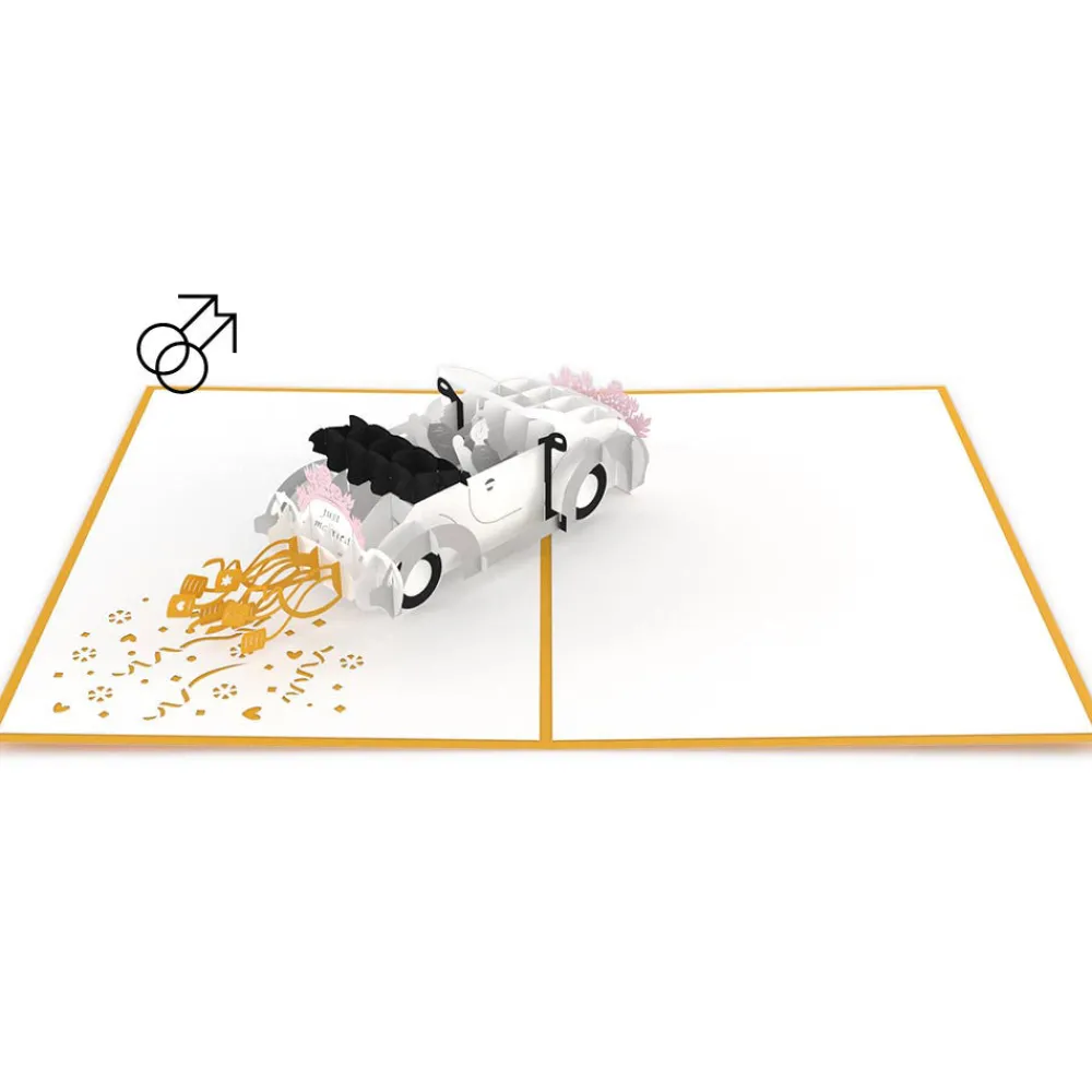 Lovepop Greeting Cards|Wedding|Wedding Car Grooms Pop-Up Card