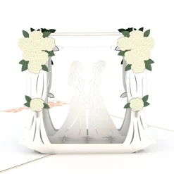 Lovepop Wedding|Lgbtq+|Wedding Couple Same Sex Female Pop-Up Card