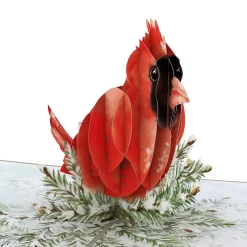 Lovepop Greeting Cards|Just Because|Winter Cardinal Pop-Up Card