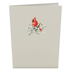 Lovepop Greeting Cards|Just Because|Winter Cardinal Pop-Up Card