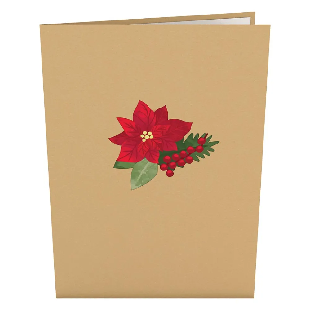 Lovepop Greeting Cards|Christmas 12/25|Winter Flower Basket Pop-Up Card