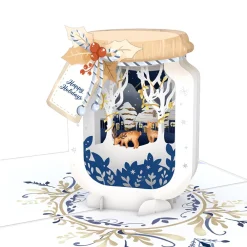 Lovepop Greeting Cards|Christmas 12/25|Winter Jar Pop-Up Card