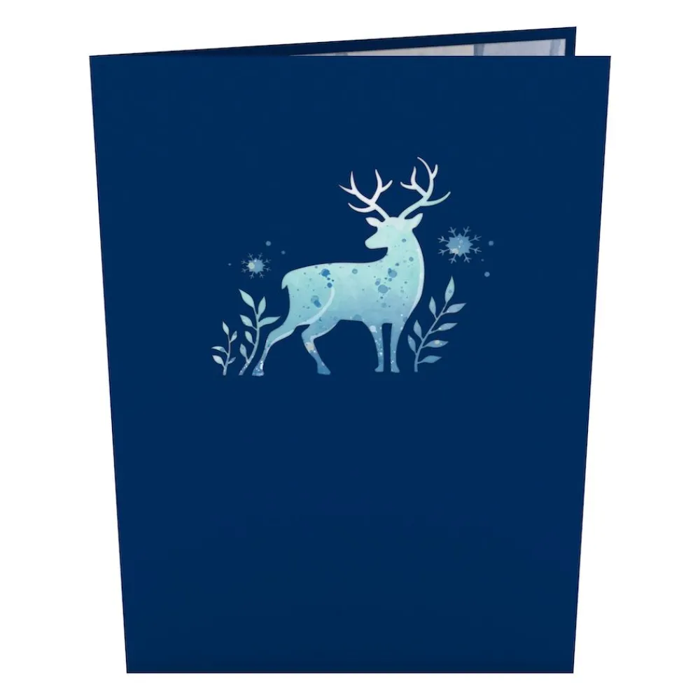 Lovepop Greeting Cards|Winter Surreal Deer Pop-Up Card