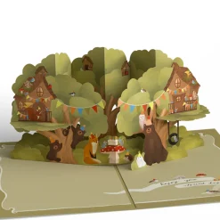 Lovepop Greeting Cards|Birthday|Woodland Birthday Party Pop-Up Card