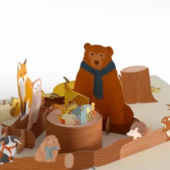 Lovepop Thanksgiving 11/27|Woodland Harvest Thanksgiving Animals Pop-Up Card