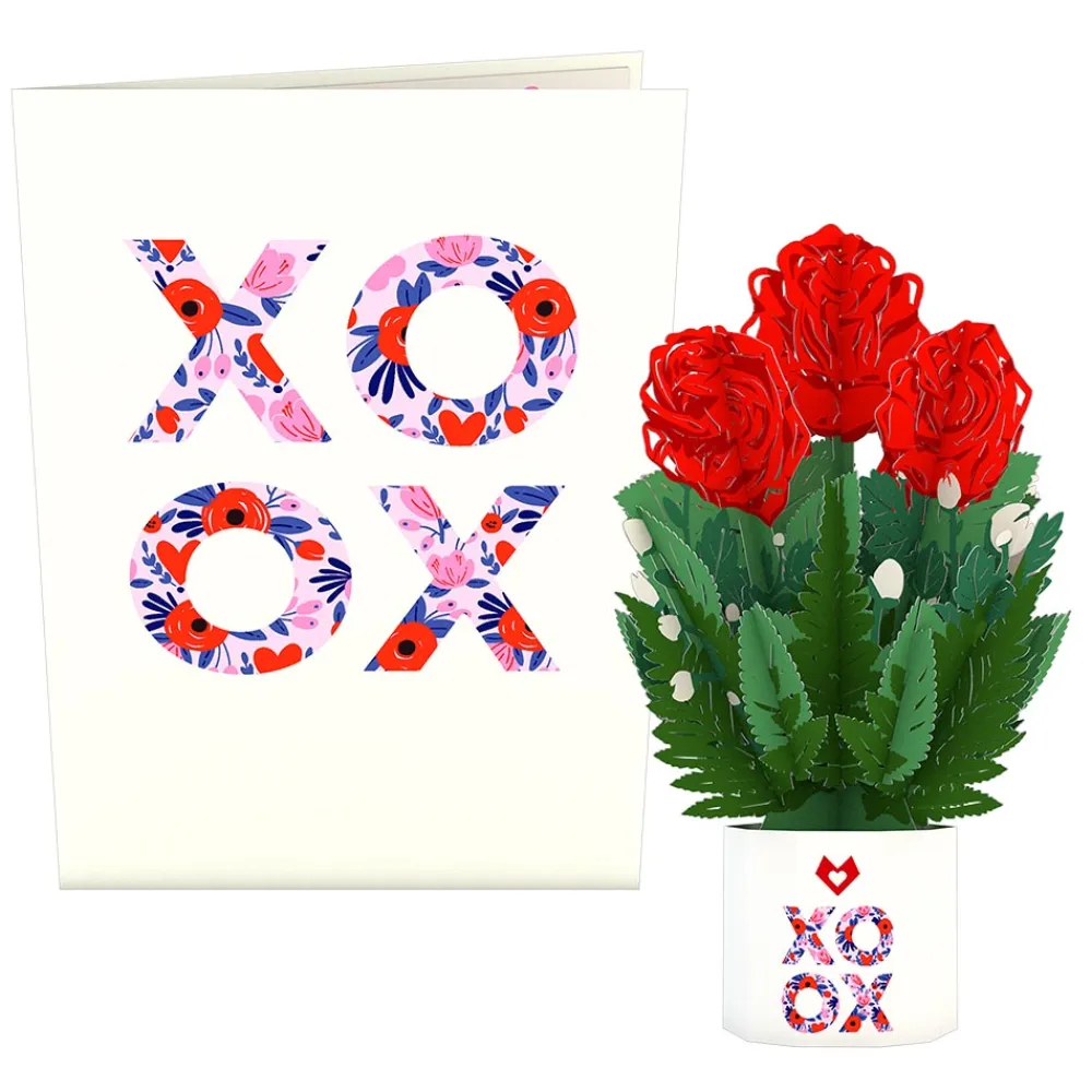 Lovepop Pop-Up Bouquets|Anniversary|XOXO Card with Mini Bouquet