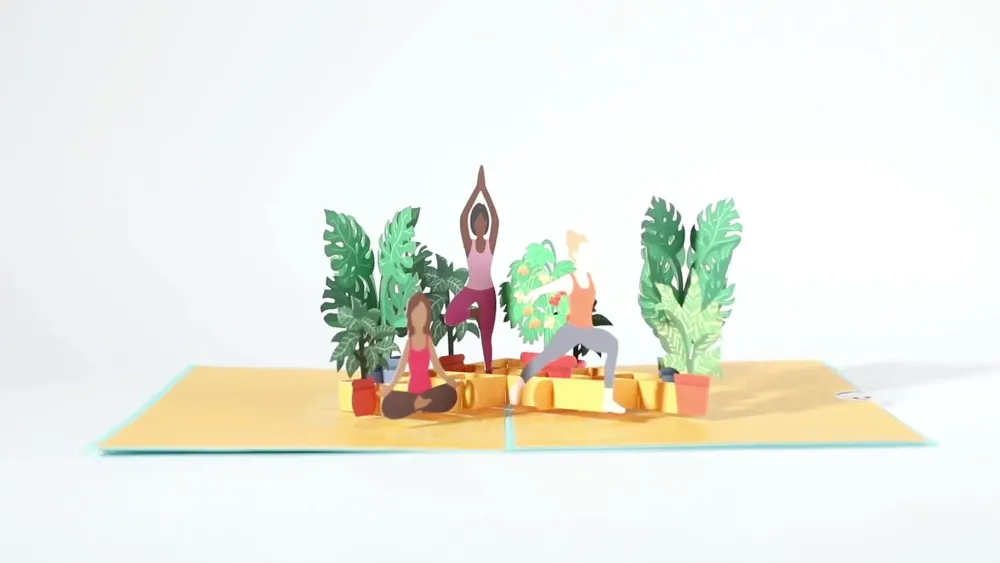 Lovepop Greeting Cards|Just Because|Yoga Poses Pop-Up Card