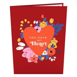 Lovepop Pop-Up Bouquets|Anniversary|You Have My Heart Card with Mini Bouquet