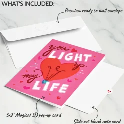 Lovepop Valentine'S Day 2/14|You Light Up My Life Light-Up Pop-Up Card