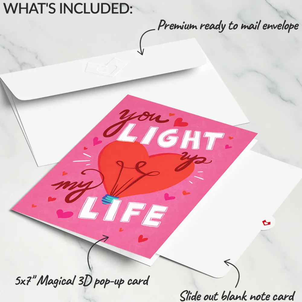 Lovepop Valentine'S Day 2/14|You Light Up My Life Light-Up Pop-Up Card